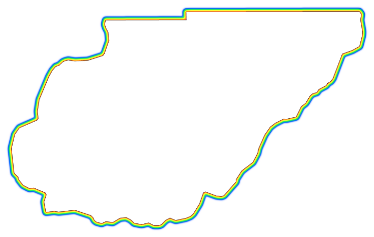A Rainbow Outline Around A Map Of Union - Editing Photo Frame Png (768x487), Png Download