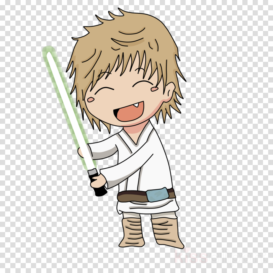 Luke Skywalker Animation Clipart Luke Skywalker Leia - Drawing (900x900), Png Download