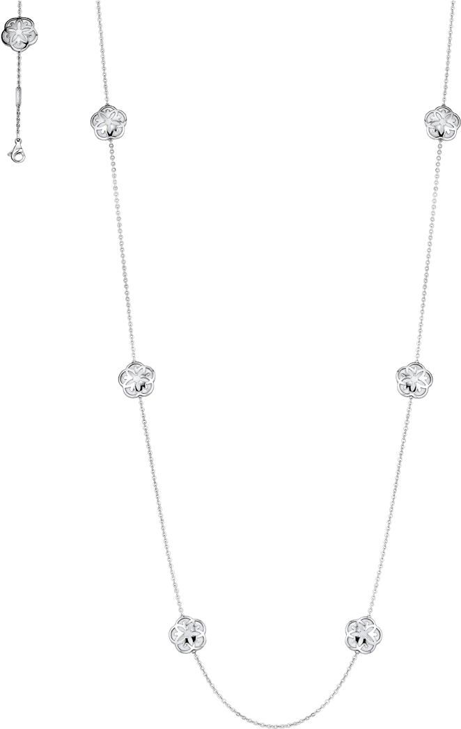 Omega Flower Necklace - Necklace (800x1100), Png Download