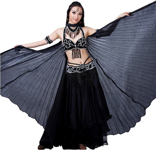 Dance Fairy Exotic Belly Dance Isis Wings - Black Belly Dance Costumes (600x600), Png Download