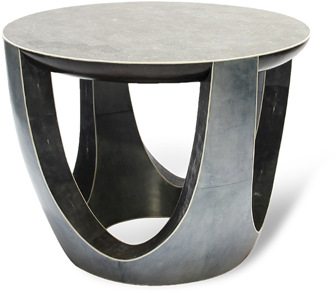 Side Table, Shape M, Dark Fog Stingray, Ebony Black - Table (771x1000), Png Download