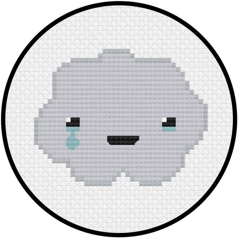 Healing Cloud Cross Stitch Pattern - Sans And Betty Fusion (960x960), Png Download