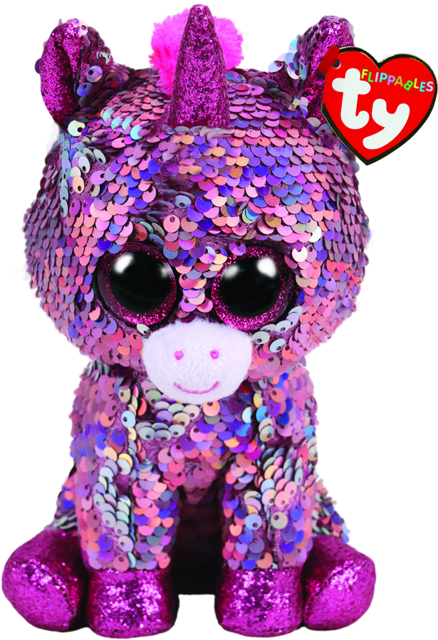 Sparkle The Pink Unicorn Regular Flippable - Flippables Beanie Boo (636x900), Png Download