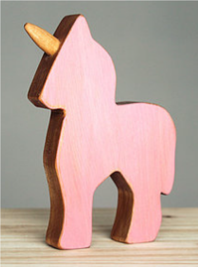 Pink Wooden Unicorn - Unicorn (900x900), Png Download
