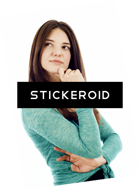 Thinking Woman People - Girl (478x650), Png Download