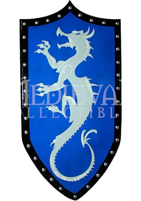 Wooden Gothic Dragon Shield - Medieval Shield Design Dragon (669x669), Png Download