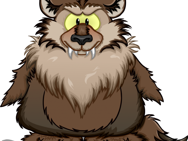 Werewolf Clipart Brown Wolf - Wolf And Penguin (640x480), Png Download