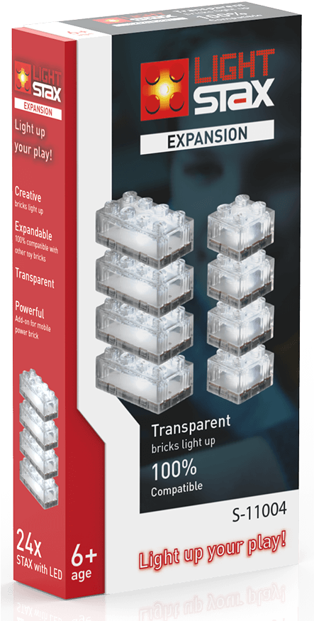 Light Stax Expansion Clear Building Kit (900x900), Png Download