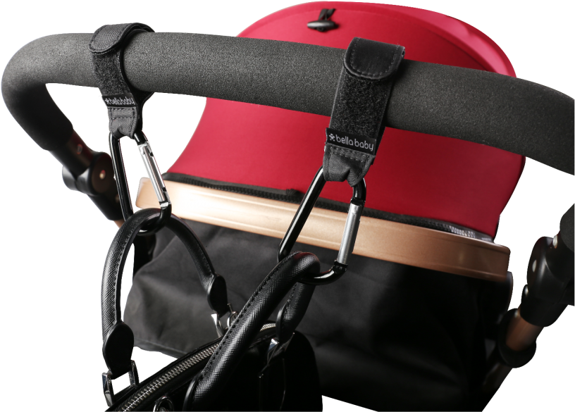 Bella Baby Stroller Clips 2 Pack - Karabiner Kinderwagen (1000x667), Png Download