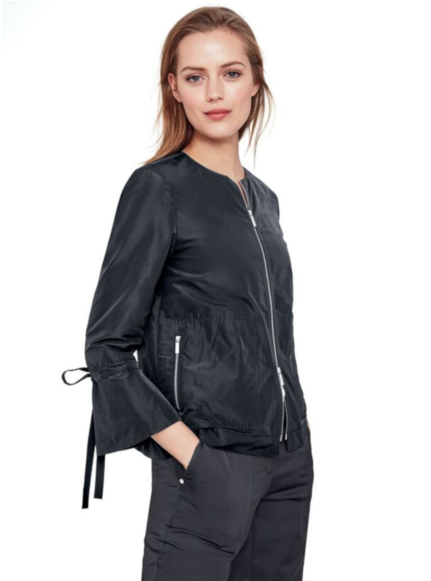 Black Iridescent Jacket - Blouse (580x580), Png Download