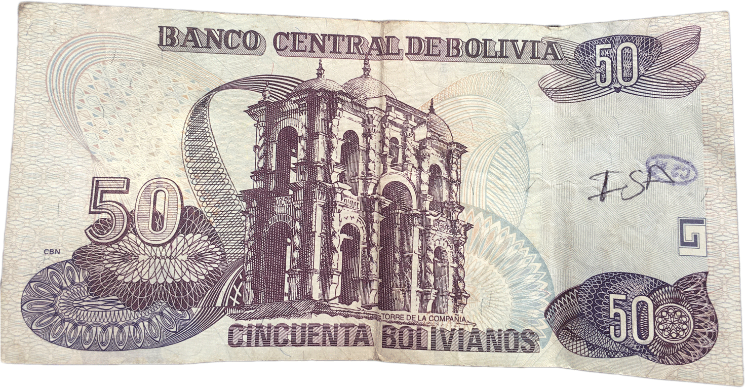 Bolivie 50 Pile - Bolivia (1500x800), Png Download