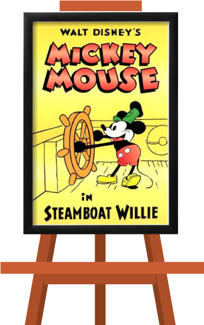 Poster: Steamboat Willie, 40x27in. (477x667), Png Download