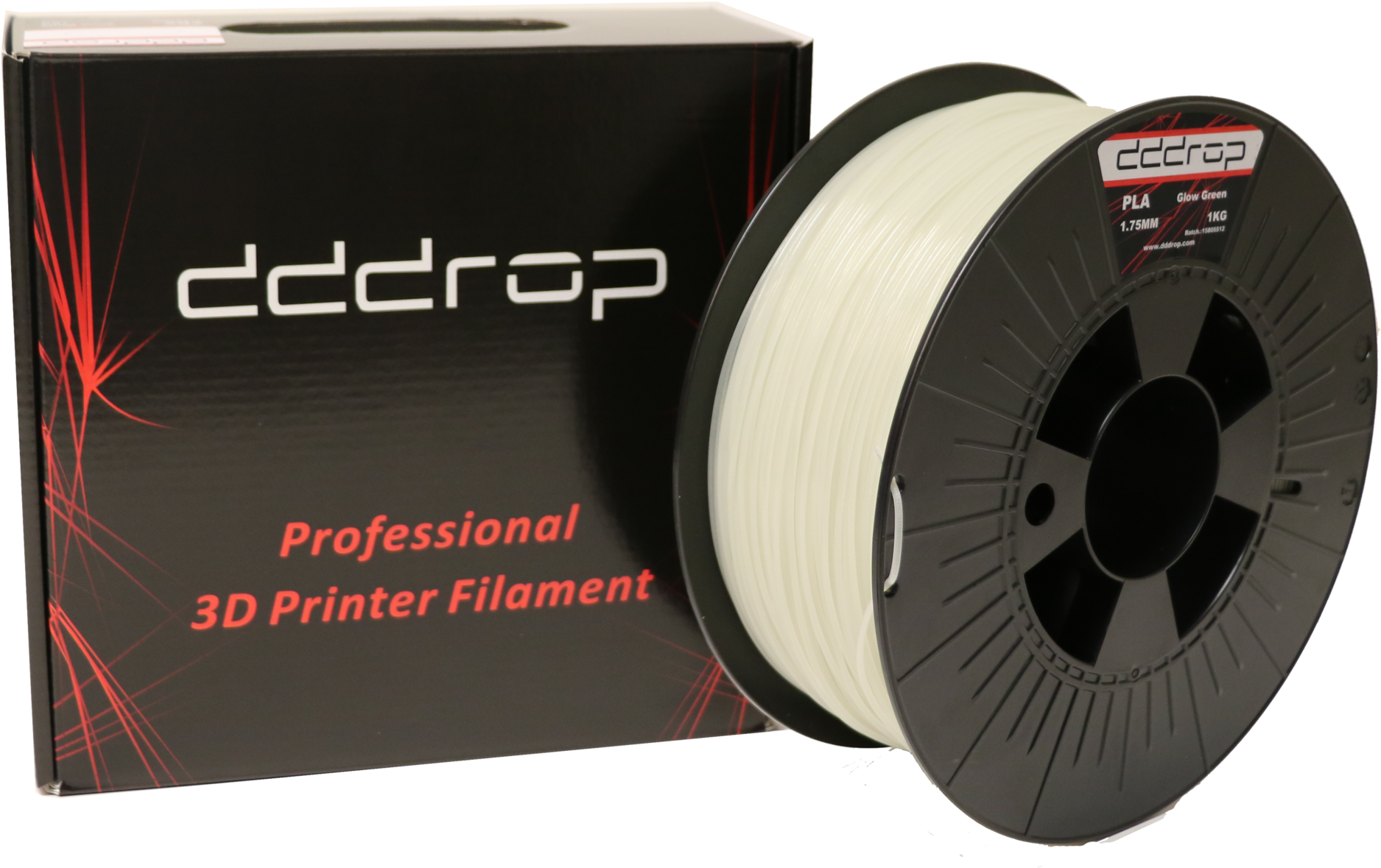 Dddrop Premium Pla Glow Green - 3d Printing Filament (1900x1235), Png Download