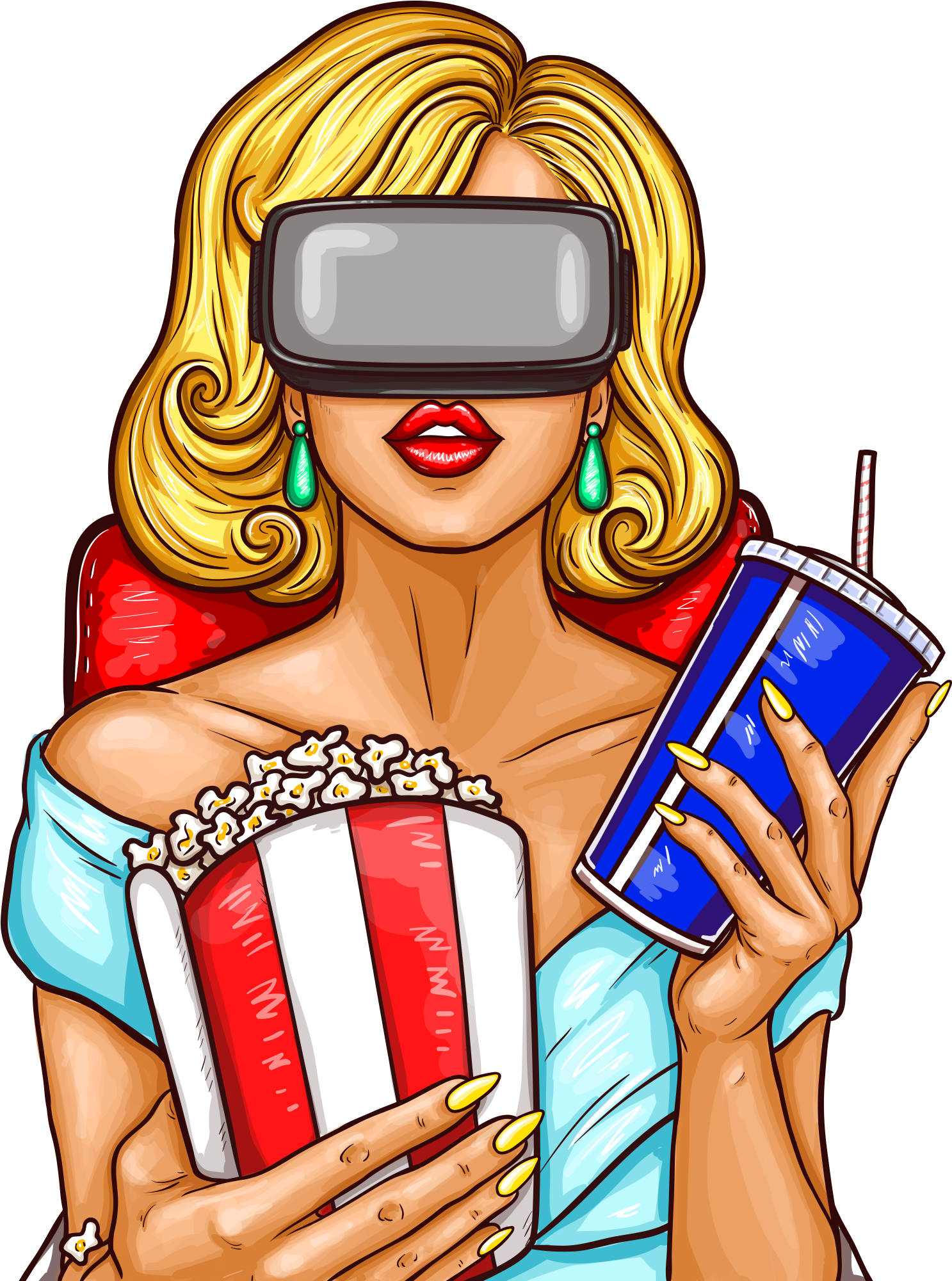 Pop Art Girl Png Image Free Download Searchpng - Pop Art Movie (2048x2048), Png Download