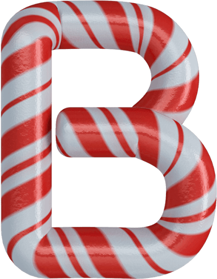 Sweet Taste Of Christmas Typeface - Candy Cane Font Alphabet L (595x595), Png Download