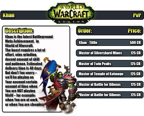 [wow Na H&a] [all Server] Khan & Battlemaster - World Of Warcraft: Legion Cd-key Eu (635x522), Png Download