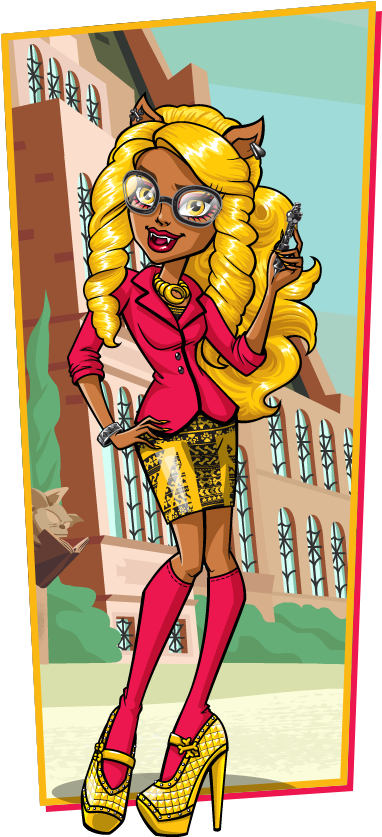 Clawdia Wolf - Monster High Clawdia Bio (492x1015), Png Download