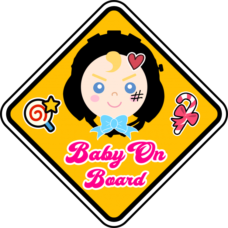 Baby On Board Eyebrows - Baby On Board (750x750), Png Download
