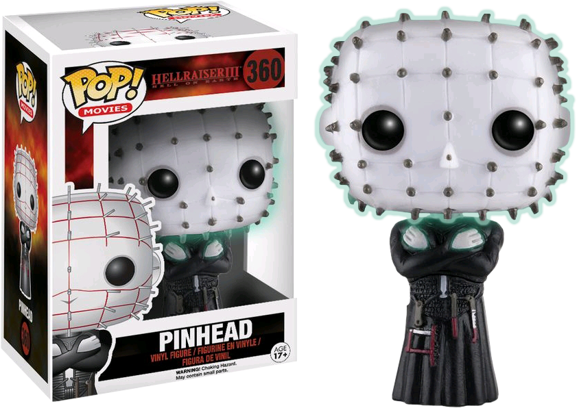 Pinhead Glow In The Dark Pop Vinyl Figure - Funko Pop Hellraiser (844x596), Png Download