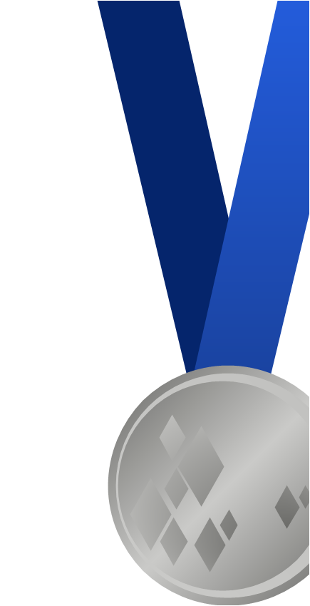 Olympic Medal With Ribbon, Silver, Silver Olympic Medal, - Silver Medal (640x849), Png Download