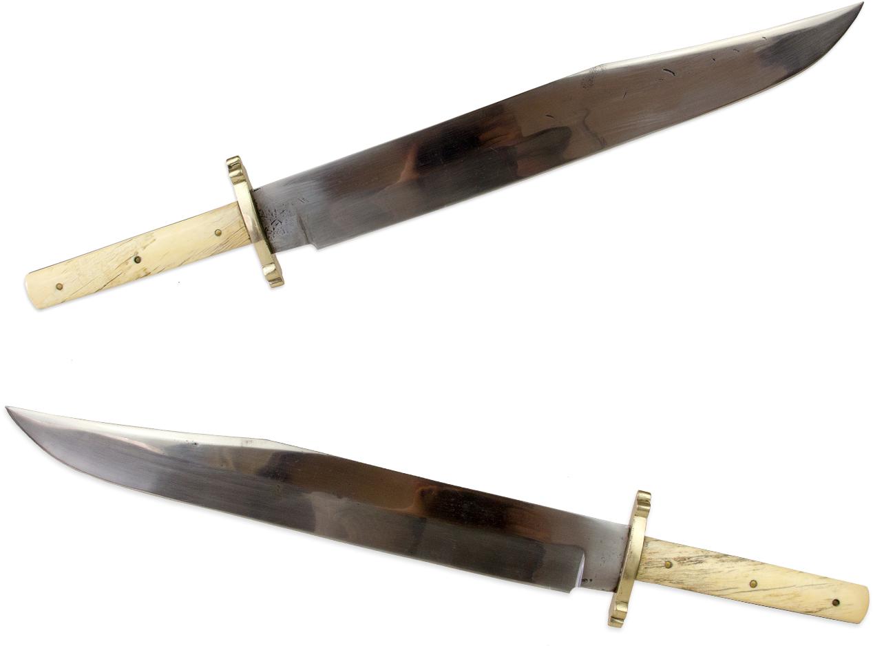 Unsigned Substantial Bowie Knife Probably Mid 19th - 19 Century Bowie Knife (1400x1271), Png Download