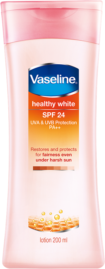 Vaseline Healthy White Spf 24 200ml E1444623203720 (450x1000), Png Download
