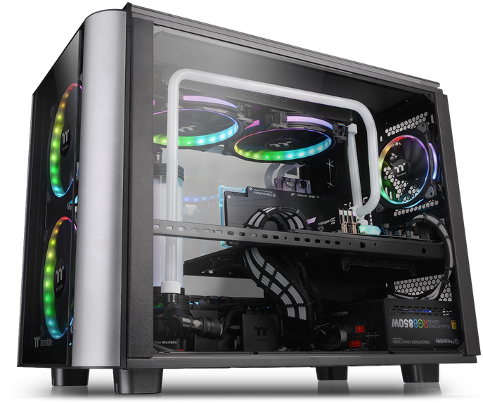 While The Lower Section Houses The Power Supply, Storage - Thermaltake Level 20 Xt (750x614), Png Download