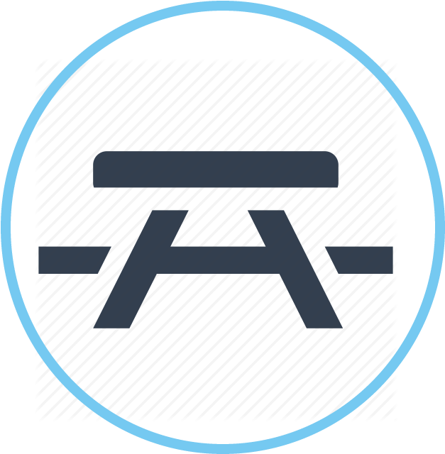 Picnic Tables At Each Site - Table (646x792), Png Download