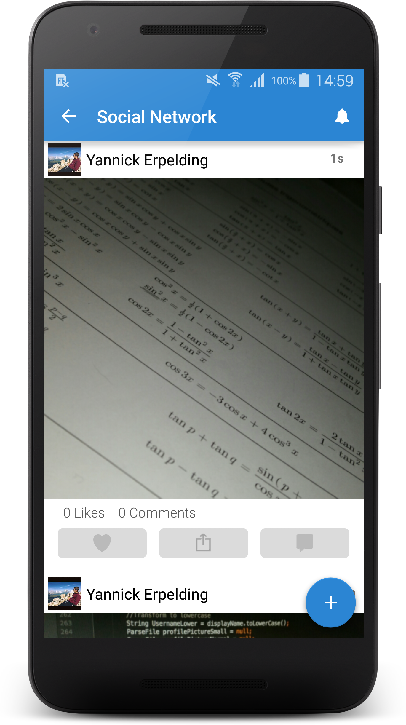 Screens/screen1 - Social Network App Android Codecanyon (1370x2446), Png Download
