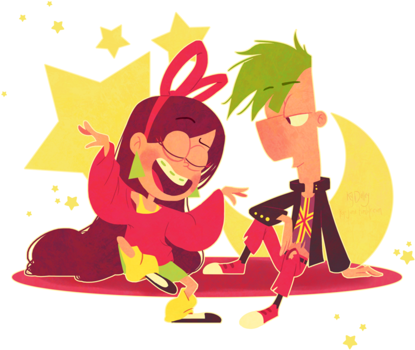 And My Heartbeat S T O P S [ferbel] By Augustraes - Ferb X Phineas Dj (894x894), Png Download