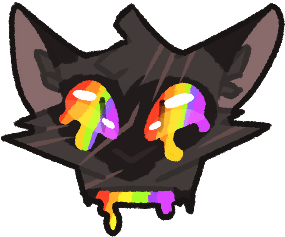 Rainbow Blood - Black Cat (956x856), Png Download