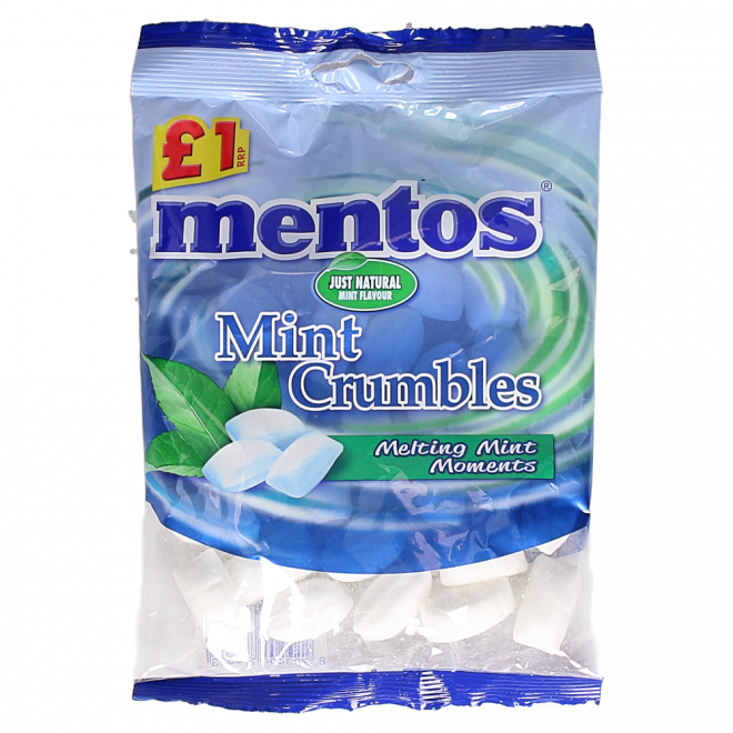 Mentos Mint Crumbles 150g (660x660), Png Download