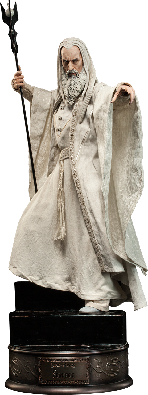 Saruman Statue By Sideshow Collectibles - Estátua Saruman Premium Format - Sideshow Collectibles (480x1273), Png Download