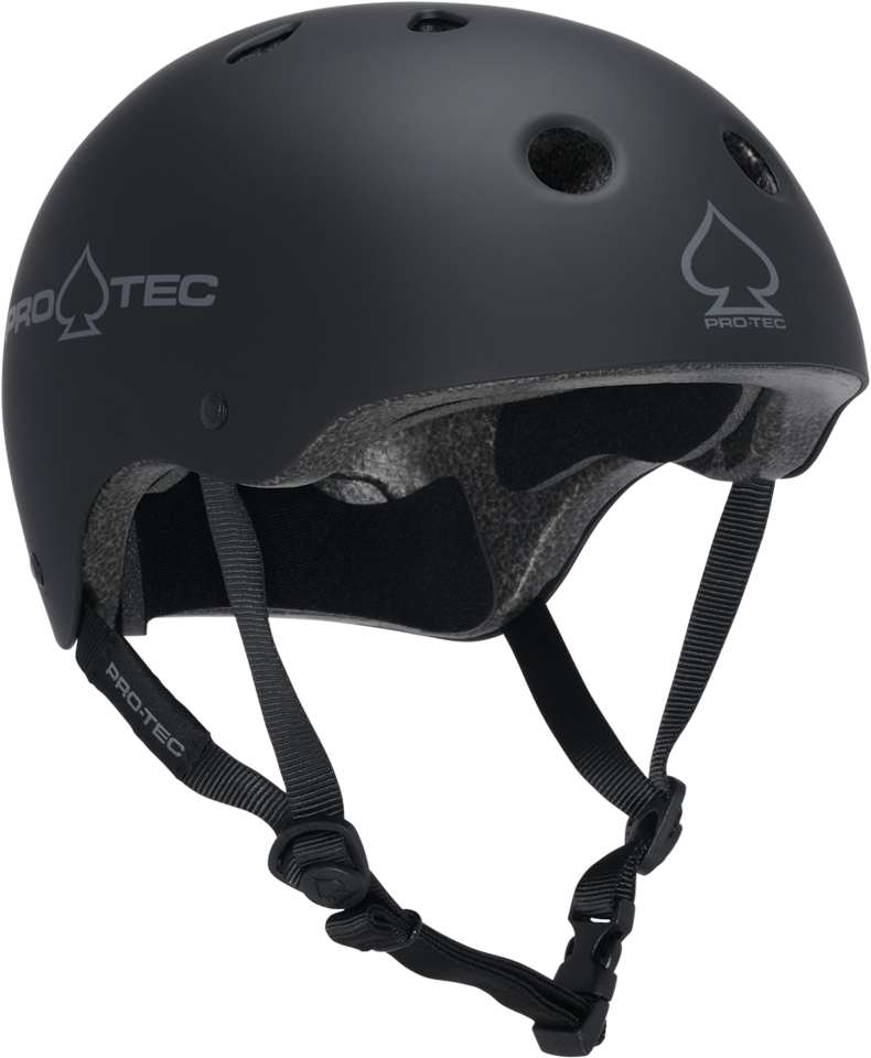 Classic Bike Helmet Rubber Black Certified Pro Tec - Pro-tec Classic Certified Skate Helmet (1024x1024), Png Download