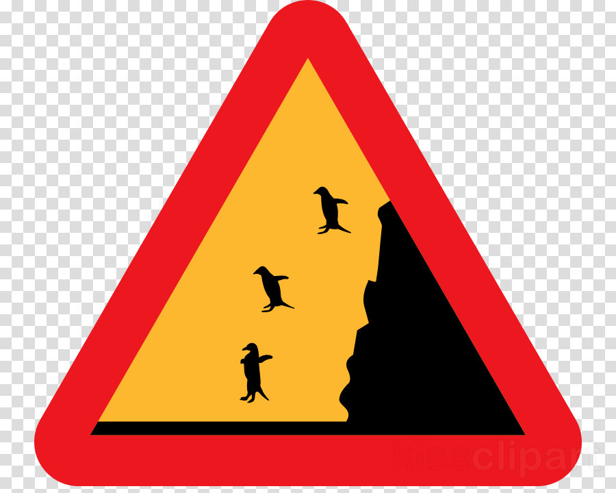 Landslide Transparent Background Clipart Clip Art - Beware Falling Penguins Oval Ornament (900x720), Png Download