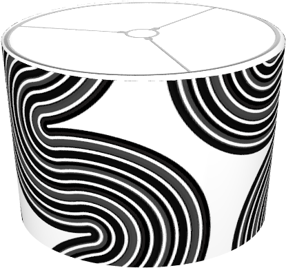 Black And Gray Curvy Lines - Coffee Table (674x516), Png Download