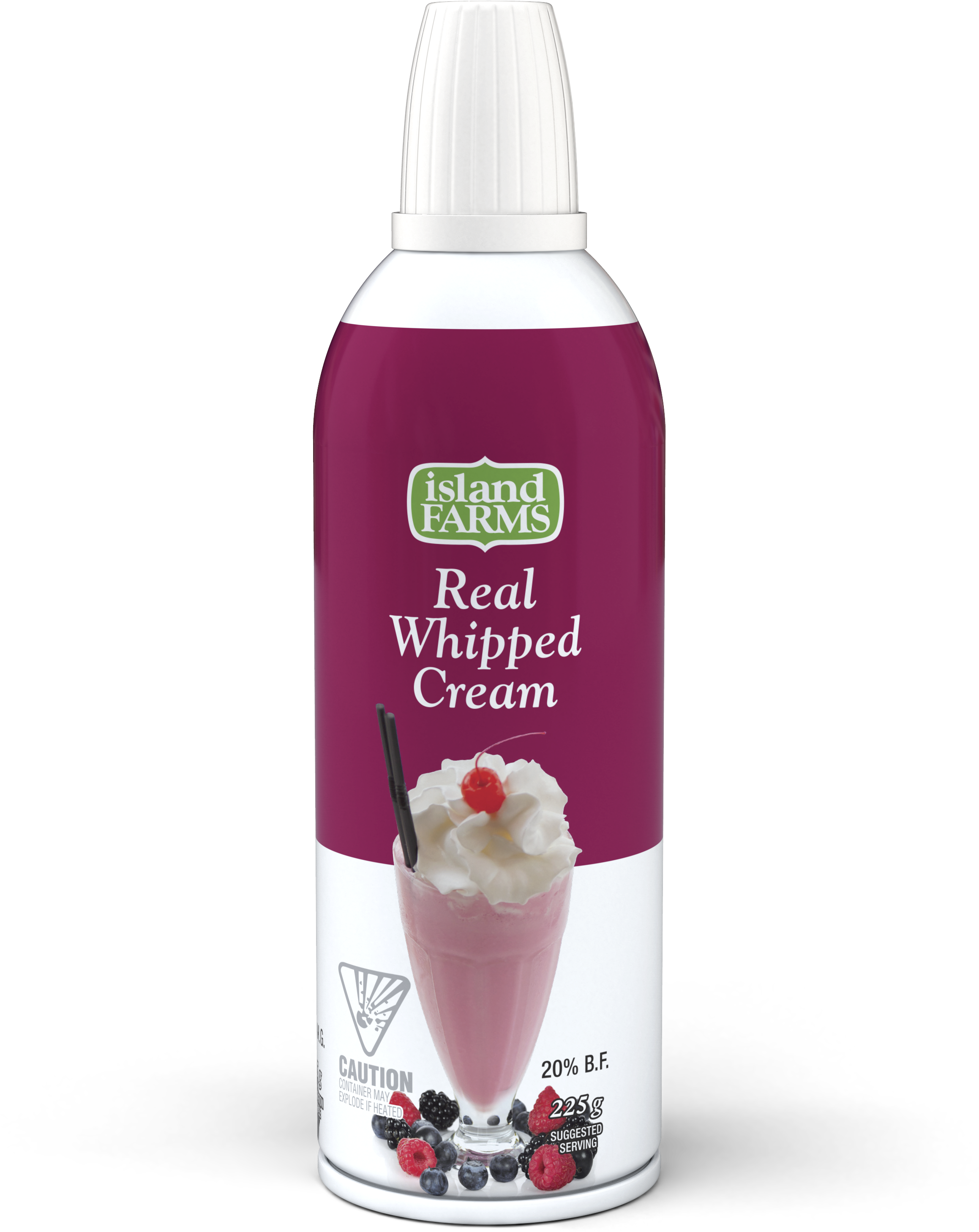 Aerosol Whipped Cream - Island Farms (2520x3600), Png Download