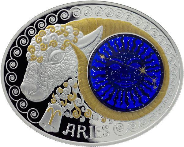 Macedonia 2014 10 Denars Aries Signs Of The Zodiac - Aries (600x600), Png Download