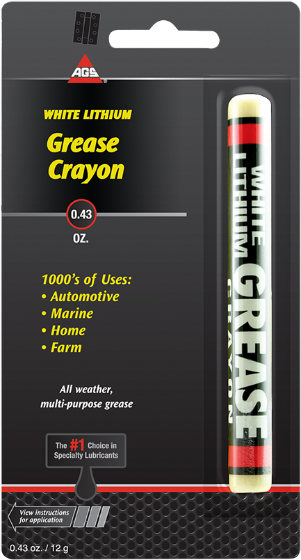 White Lithium Crayon, Grease Stick, - Ags Cy-1 White Lithium Grease Stick, 0.43 Oz (820x820), Png Download