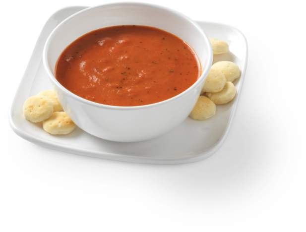 Side Tomato Basil Bisque - Tomato Soup (1050x788), Png Download