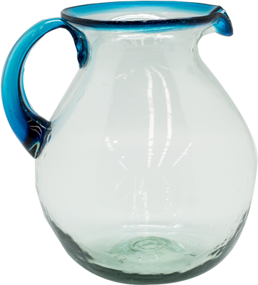 Hand Blown Water Jugs - Red Rim Water Jug (600x600), Png Download