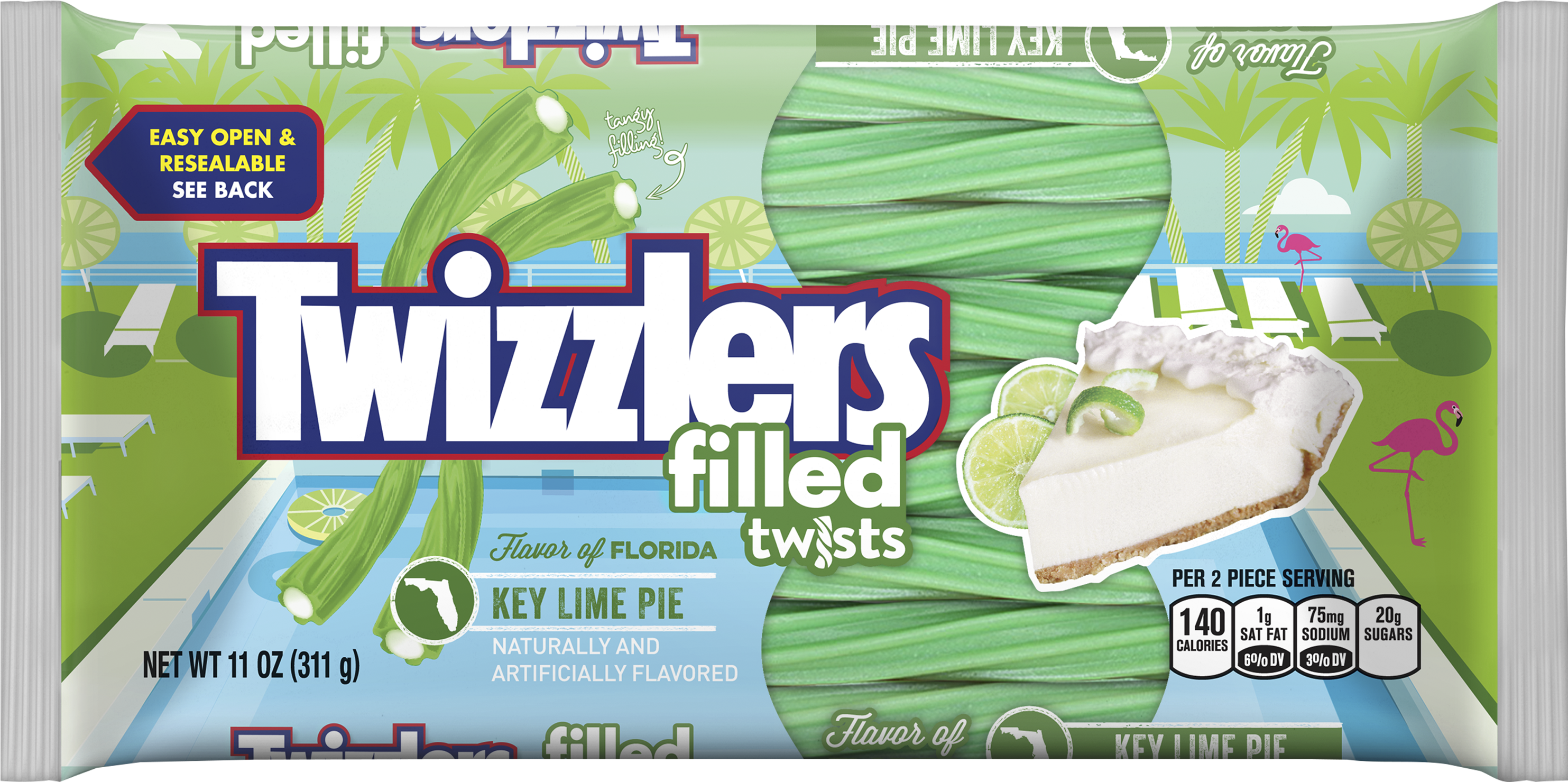 Twizzlers Key Lime Pie Flavored Twists Taste Of Florida - Twizzlers Key Lime Pie (2965x1673), Png Download