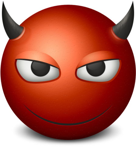 Devil Icon, Funny Icon - Devil Smile (500x500), Png Download