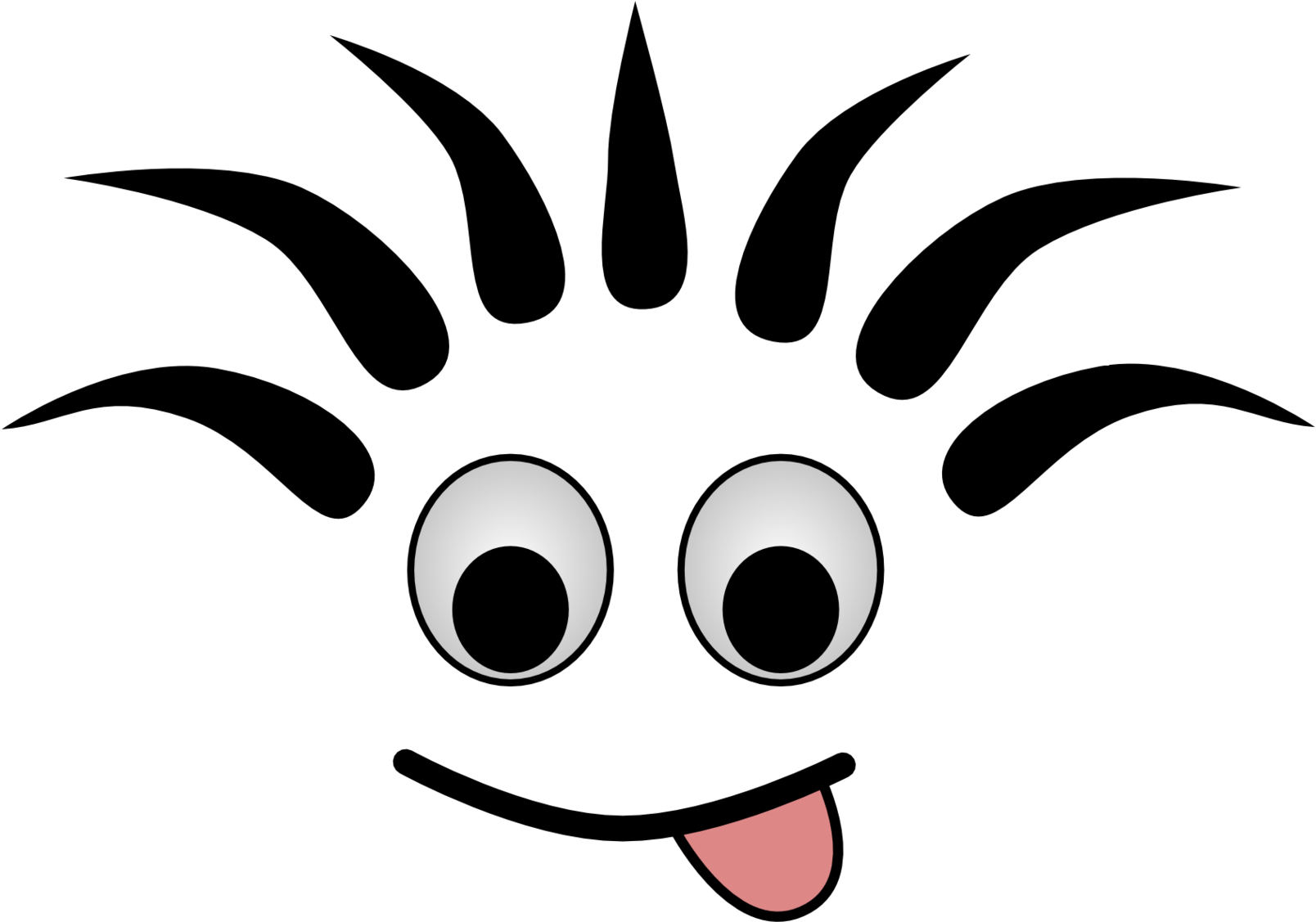 Png Free Stock Silly Cartoon Clip Art At Clker Com - Funny Face Cartoon (600x421), Png Download