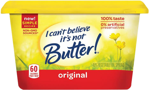 I Cant Believe Its Not Butter Png Graphic Library Stock - Cant Believe Its Not Butter Png (600x362), Png Download