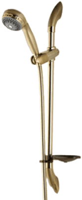 Adjustable Gold Shower - Aqualisa Gold Shower Slide Rail With Turbostream Head (400x400), Png Download