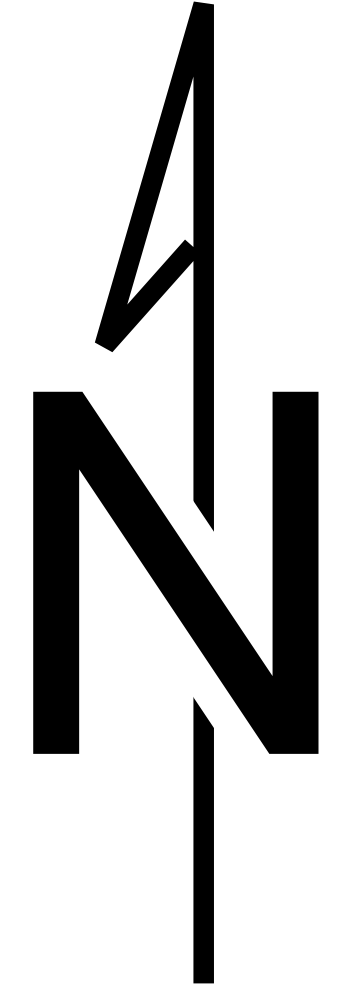 Simple Compass Rose - Compass Rose North Arrow Down (500x1000), Png Download