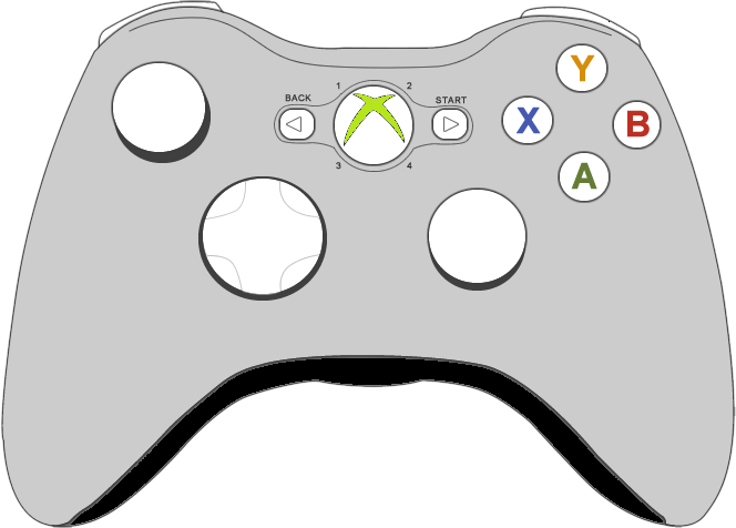 Xbox Controller Png Hd - Xbox 360 Controller Clip Art (664x476), Png Download
