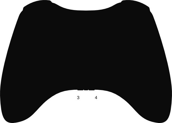 Modded Xbox One Controller Steel - Xbox Controller Silhouette (600x429), Png Download