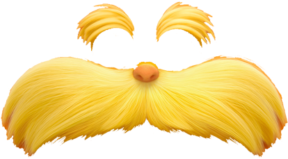 Lorax Mustache Cut Out - Lorax Mustache (501x312), Png Download